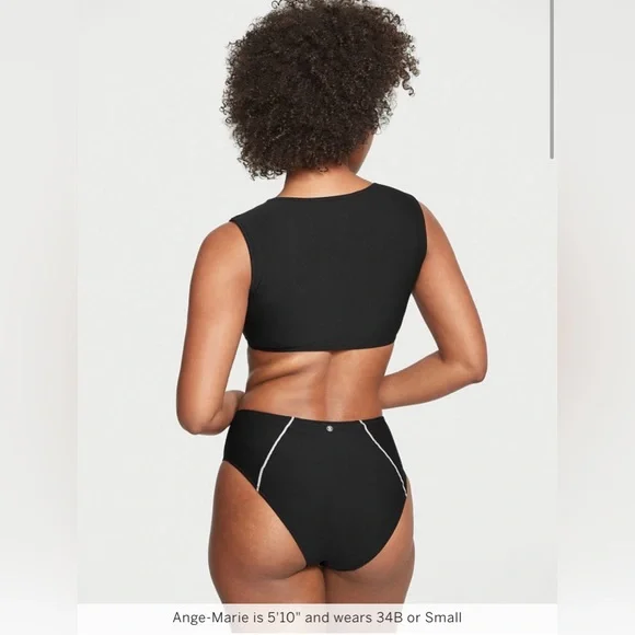 🆕 VICTORIA'S SECRET VS SWIM Sexy Sport Mid-Rise Bikini Bottom XXLARGE 20 Black - Picture 4 of 15